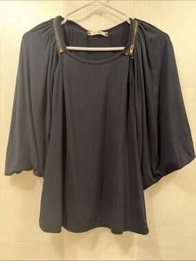 Sweetees 2 Piece Black Zip Tank Top with Removable Cape